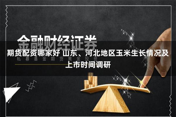 期货配资哪家好 山东、河北地区玉米生长情况及上市时间调研